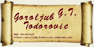 Goroljub Todorović vizit kartica